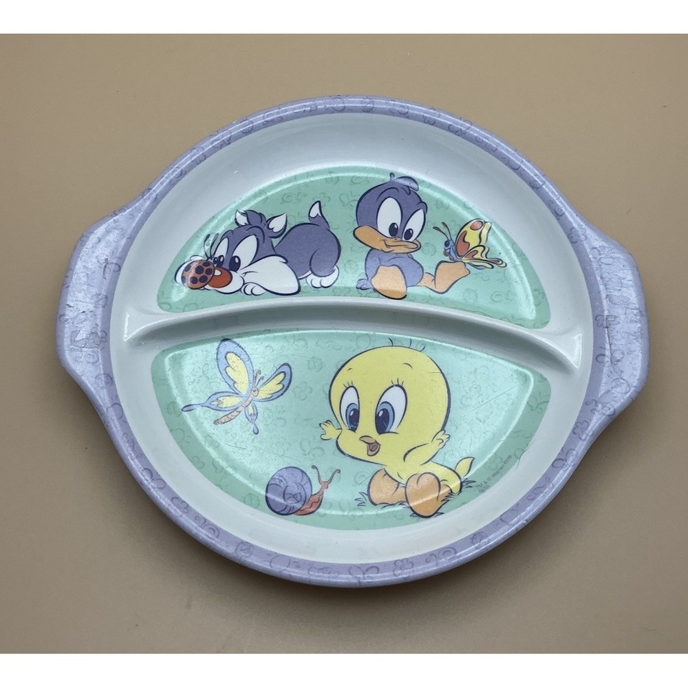 Vintage Baby Tweety Baby‎ Sylvester Looney Tunes Toddler Plate